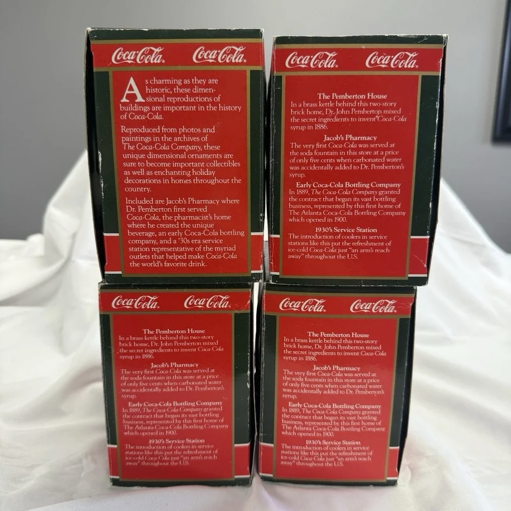 VTG 1991‎ Trim A Tree Collection Coca Cola Christmas Tree Ornaments Complete Set